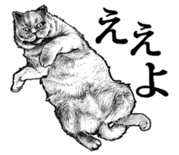 Drawing a merci cat sticker #12874985