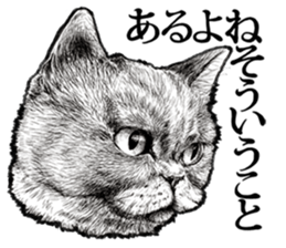 Drawing a merci cat sticker #12874990