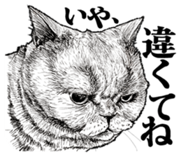 Drawing a merci cat sticker #12875005