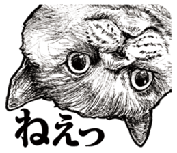 Drawing a merci cat sticker #12875012