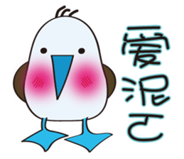 Blue-footed birds sticker #12877190