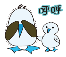 Blue-footed birds sticker #12877200