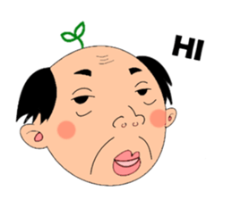 single-word old man sticker #12877616