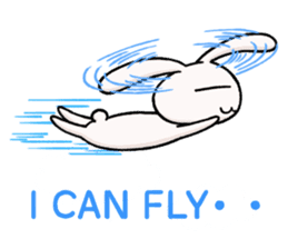 bird! plane! no, It's SuperRabbit! sticker #12878224