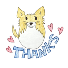 Boiled egg dog sticker #12880186