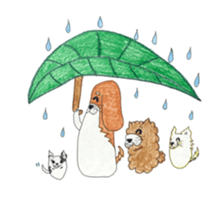 Boiled egg dog sticker #12880193