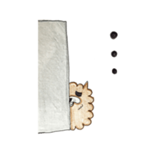 Boiled egg dog sticker #12880203