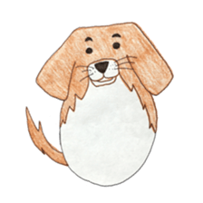 Boiled egg dog sticker #12880207