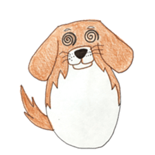Boiled egg dog sticker #12880215