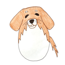 Boiled egg dog sticker #12880218