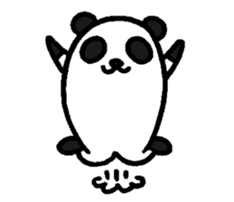 Panda are wearing sticker #12881839