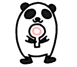 Panda are wearing sticker #12881840