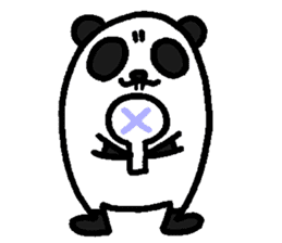 Panda are wearing sticker #12881841