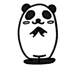 Panda are wearing sticker #12881842