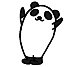 Panda are wearing sticker #12881845