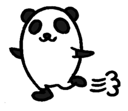 Panda are wearing sticker #12881847