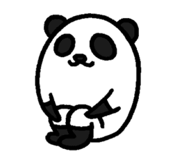 Panda are wearing sticker #12881848