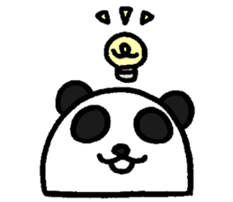 Panda are wearing sticker #12881849