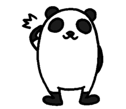 Panda are wearing sticker #12881853