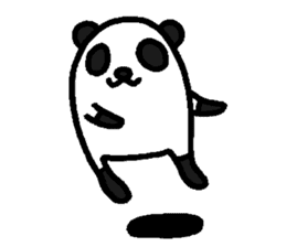 Panda are wearing sticker #12881854