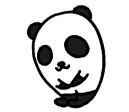 Panda are wearing sticker #12881859