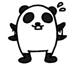 Panda are wearing sticker #12881863