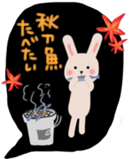 Sticker of rabbit in autumn sticker #12881876