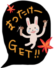Sticker of rabbit in autumn sticker #12881877