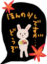 Sticker of rabbit in autumn sticker #12881878