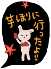Sticker of rabbit in autumn sticker #12881880