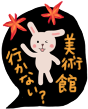 Sticker of rabbit in autumn sticker #12881883