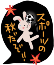 Sticker of rabbit in autumn sticker #12881888