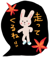 Sticker of rabbit in autumn sticker #12881892
