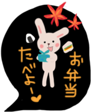 Sticker of rabbit in autumn sticker #12881899