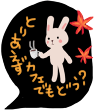 Sticker of rabbit in autumn sticker #12881904