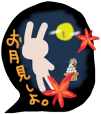 Sticker of rabbit in autumn sticker #12881906