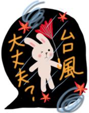 Sticker of rabbit in autumn sticker #12881908