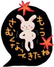 Sticker of rabbit in autumn sticker #12881909