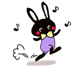 Every day of the cute black rabbit sticker #12881990