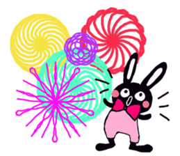 Every day of the cute black rabbit sticker #12881991