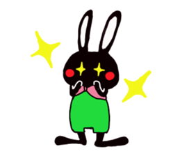Every day of the cute black rabbit sticker #12881992