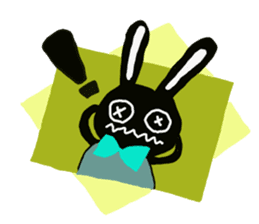 Every day of the cute black rabbit sticker #12881994