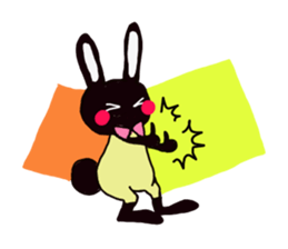 Every day of the cute black rabbit sticker #12881995