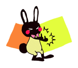Every day of the cute black rabbit sticker #12881995