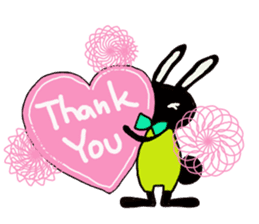 Every day of the cute black rabbit sticker #12881996