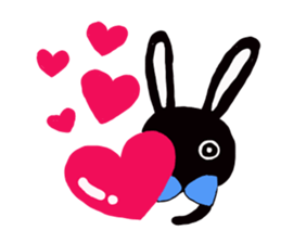 Every day of the cute black rabbit sticker #12881997