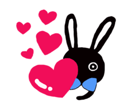 Every day of the cute black rabbit sticker #12881997