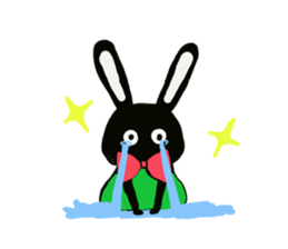 Every day of the cute black rabbit sticker #12881998