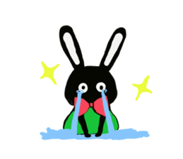 Every day of the cute black rabbit sticker #12881998