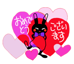 Every day of the cute black rabbit sticker #12882000